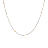 white freshwater pearl necklace with pink gold beads stainless steel