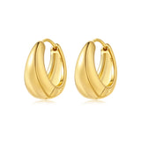 gold Lucia stainless steel waterproof chunky small hoop earrings