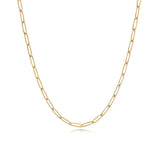 gold waterproof stainless steel link necklace