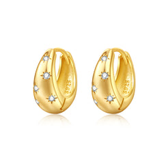 Sparkle Boat Earrings