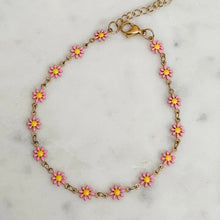 Load image into Gallery viewer, Pink Daisy Anklet / Bracelet
