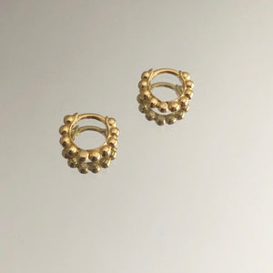 Sterling Silver and Gold Huggie Hoop Earrings