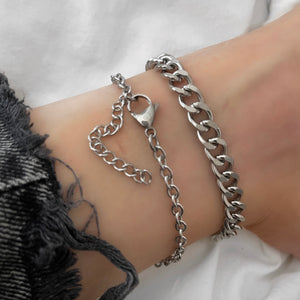 Silver Barbed Anklet