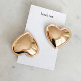 Gold Heart Hair Clips