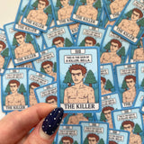 Vampire Tarot Card Glitter Matte Sparkly Sticker