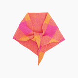 Check Triangle Heavyweight Scarf in Orange/Pink