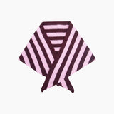 Striped Triangle Heavyweight Scarf in Berry/Pink