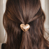 Gold Heart Hair Clips