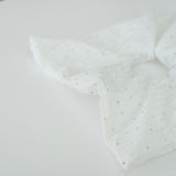 White Square Scrunchie