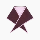 Contrast Trim Triangle Heavyweight Scarf in Berry/Pink