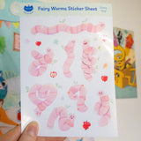 Fairy Worms Vinyl Sticker Sheet