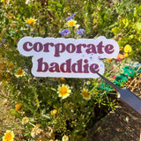 Corporate Baddie Holographic Vinyl Sticker