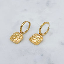 Load image into Gallery viewer, Hammered Charm Hoops
