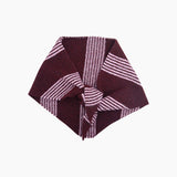 Striped Triangle Heavyweight Scarf in Berry/Pink
