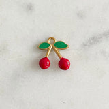 Enamel Cherry Charm