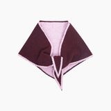 Contrast Trim Triangle Heavyweight Scarf in Berry/Pink