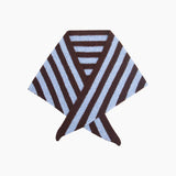 Striped Triangle Heavyweight Scarf in Brown/Blue