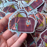 Holographic Gingham Handbag Vinyl Sticker