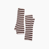 Cream/Brown Long Striped Wrist Warmer