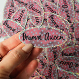 Drama Queen Glittery Vinyl Sticker