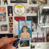 Vampire Tarot Card Glitter Matte Sparkly Sticker