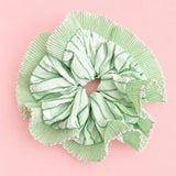 All Green Stripe Scrunchie