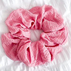 Pink Crinkle Scrunchie