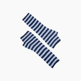 Navy Blue/Denim Blue Long Striped Wrist Warmer