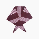 Striped Triangle Heavyweight Scarf in Berry/Pink