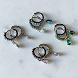 Silver Stone drop huggie samples