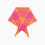 Check Triangle Heavyweight Scarf in Orange/Pink