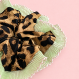 New Green Leopard Scrunchie