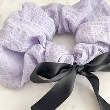 Load image into Gallery viewer, Lilac Bow Scrunchie
