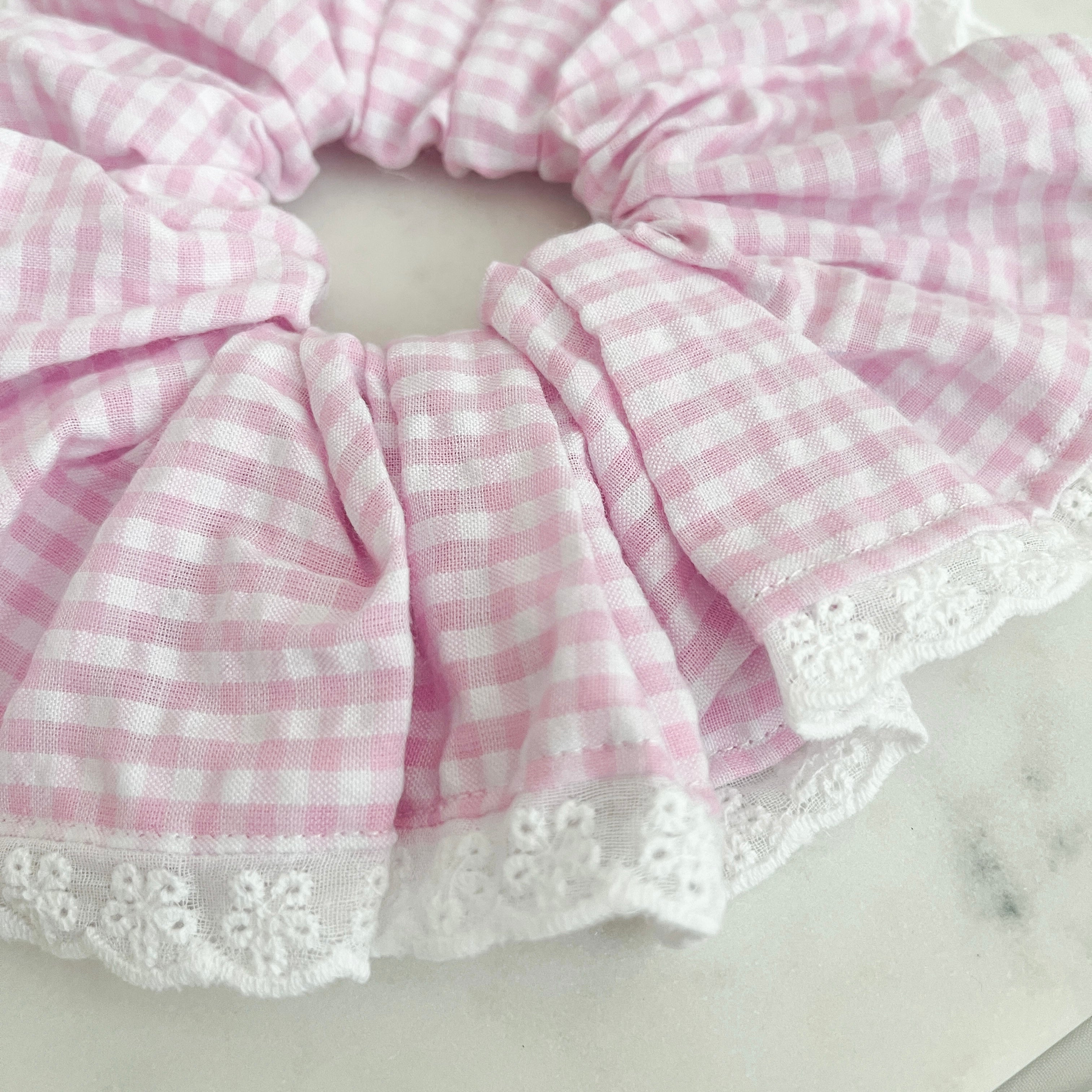 Lace Trim Scrunchie