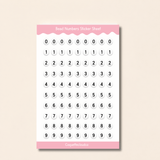 Bead Numbers Sticker Sheet