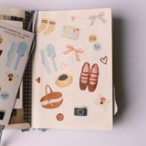 Sentimental Girl Illustrated Vinyl Sticker Sheet
