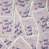 Anti Social Book Club Vinyl Sticker