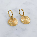 Round Sunburst Earrings