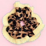 Yellow Leopard Scrunchie