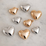 Gold Heart Hair Clips