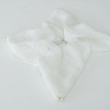 White Square Scrunchie