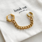Glenn Gold Hex Earring