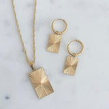 Rectangle Sunburst Necklace