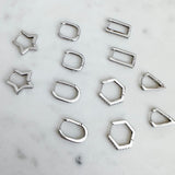 Silver Geo Sample Hoops