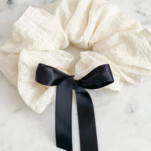 Load image into Gallery viewer, Cream Bow Scrunchie
