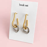 Two Tone Stud Earrings