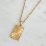 Rectangle Sunburst Necklace