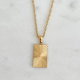 Rectangle Sunburst Necklace