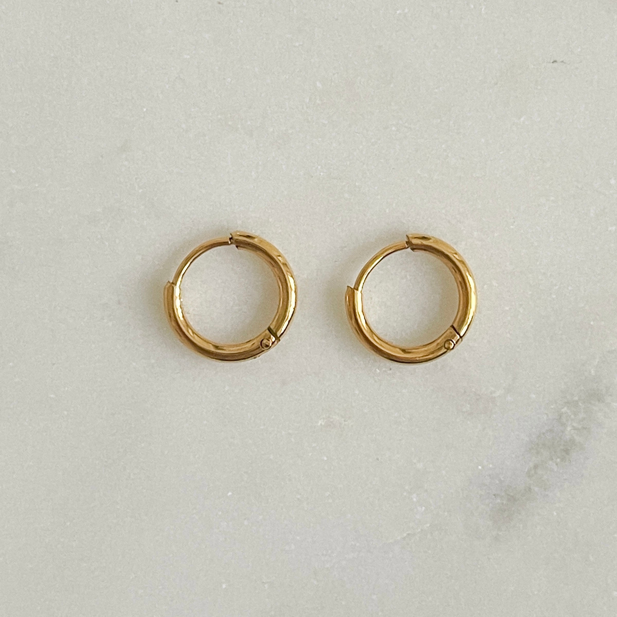 Small Gold Hoops at Break Out Jewellery 