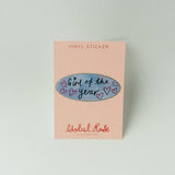Girl of the Year Glittery Vinyl Sticker